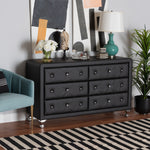 Load image into Gallery viewer, Baxton Studio Luminescence Wood Contemporary Black Upholstered Dresser
