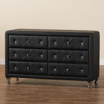 Load image into Gallery viewer, Baxton Studio Luminescence Wood Contemporary Black Upholstered Dresser
