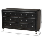 Load image into Gallery viewer, Baxton Studio Luminescence Wood Contemporary Black Upholstered Dresser
