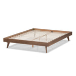 Load image into Gallery viewer, Baxton Studio Jacob Mid-Century Modern Walnut Brown Finished Solid Wood Full Size Bed Frame
