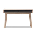 Load image into Gallery viewer, Baxton Studio Fella Mid-Century Modern 2-Drawer Oak And Grey Wood Study Desk
