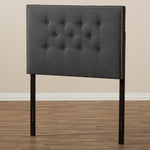 Load image into Gallery viewer, Baxton Studio Windsor Modern And Contemporary Dark Grey Fabric Twin Size Headboard
