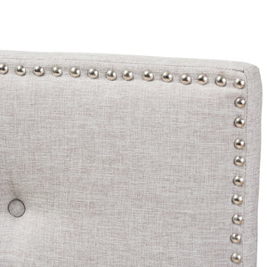 Baxton Studio Windsor Modern And Contemporary Greyish Beige Fabric Upholstered Full Size Headboard