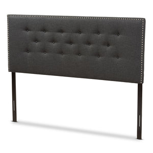 Baxton Studio Windsor Modern And Contemporary Dark Grey Fabric Full Size Headboard