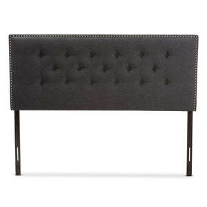 Baxton Studio Windsor Modern And Contemporary Dark Grey Fabric Full Size Headboard