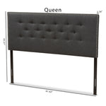 Load image into Gallery viewer, Baxton Studio Windsor Modern And Contemporary Dark Grey Fabric Full Size Headboard
