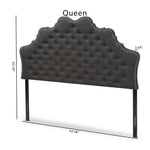 Load image into Gallery viewer, Baxton Studio Hilda Modern And Contemporary Dark Grey Fabric King Size Headboard
