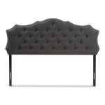 Load image into Gallery viewer, Baxton Studio Aurora Modern And Contemporary Dark Grey Fabric Queen Size Headboard
