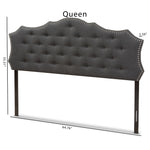 Load image into Gallery viewer, Baxton Studio Aurora Modern And Contemporary Dark Grey Fabric King Size Headboard
