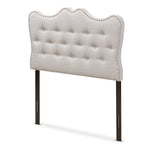 Load image into Gallery viewer, Baxton Studio Emma Modern And Contemporary Greyish Beige Fabric Twin Size Headboard
