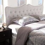 Load image into Gallery viewer, Baxton Studio Emma Modern And Contemporary Greyish Beige Fabric Queen Size Headboard
