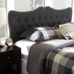 Load image into Gallery viewer, Baxton Studio Emma Modern And Contemporary Dark Grey Fabric Queen Size Headboard
