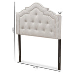 Load image into Gallery viewer, Baxton Studio Edith Modern And Contemporary Greyish Beige Fabric Twin Size Headboard
