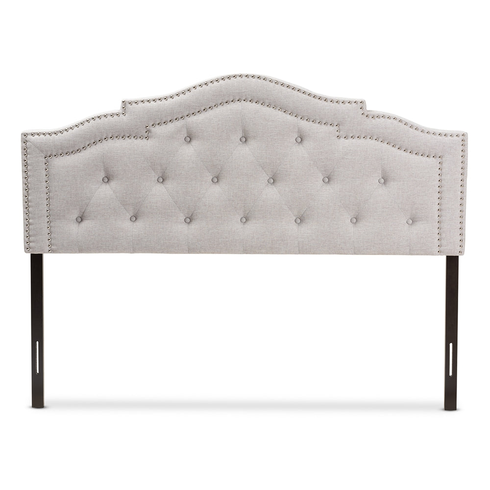 Baxton Studio Edith Modern And Contemporary Greyish Beige Fabric King Size Headboard