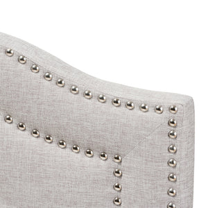 Baxton Studio Edith Modern And Contemporary Greyish Beige Fabric King Size Headboard