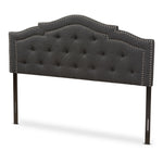 Load image into Gallery viewer, Baxton Studio Edith Modern And Contemporary Dark Grey Fabric King Size Headboard
