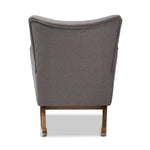 Load image into Gallery viewer, Baxton Studio Waldmann Mid-Century Modern Grey Fabric Upholstered Rocking Chair
