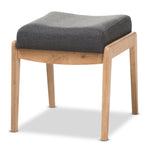 Load image into Gallery viewer, Baxton Studio Wera Mid-Century Retro Modern Dark Grey Fabric Ottoman
