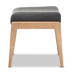 Load image into Gallery viewer, Baxton Studio Wera Mid-Century Retro Modern Dark Grey Fabric Ottoman
