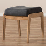 Load image into Gallery viewer, Baxton Studio Wera Mid-Century Retro Modern Dark Grey Fabric Ottoman
