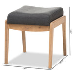 Load image into Gallery viewer, Baxton Studio Wera Mid-Century Retro Modern Dark Grey Fabric Ottoman
