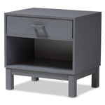 Load image into Gallery viewer, Baxton Studio Deirdre Modern And Contemporary Grey Wood 1-Drawer Nightstand
