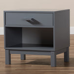 Load image into Gallery viewer, Baxton Studio Deirdre Modern And Contemporary Grey Wood 1-Drawer Nightstand
