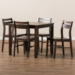 Load image into Gallery viewer, Baxton Studio Lovy Modern And Contemporary Walnut-Finished 5-Piece Dining Set
