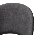 Load image into Gallery viewer, Baxton Studio Wesley Mid-Century Modern Dark Grey Fabric Upholstered Walnut Finished Wood Dining Chair (Set Of 2)
