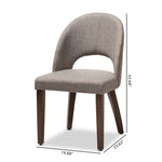 Load image into Gallery viewer, Baxton Studio Wesley Mid-Century Modern Light Grey Fabric Upholstered Walnut Finished Wood Dining Chair (Set Of 2)
