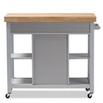 Load image into Gallery viewer, Baxton Studio Hayward Coastal And Farmhouse Light Grey Wood Kitchen Cart
