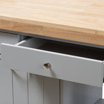 Load image into Gallery viewer, Baxton Studio Hayward Coastal And Farmhouse Light Grey Wood Kitchen Cart
