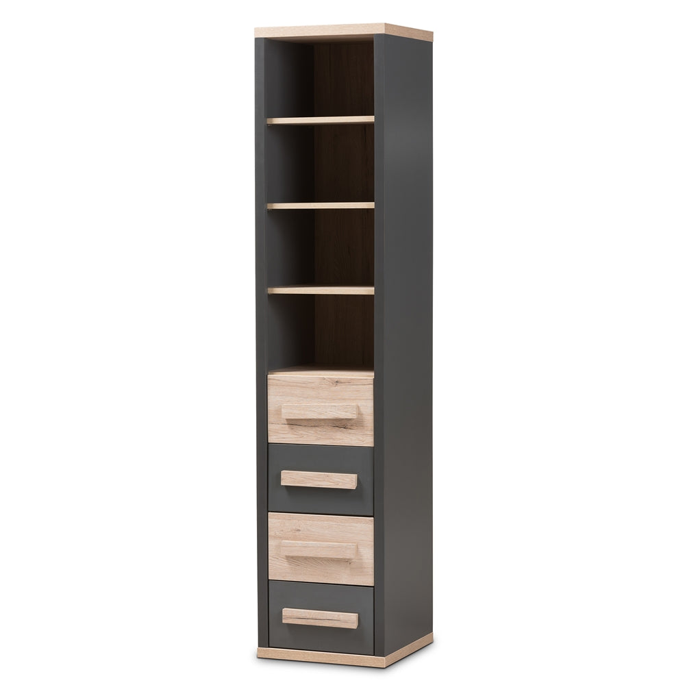 Baxton Studio Pandora Modern and Contemporary Two-Tone 4-Drawer Storage Cabinet