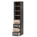 Load image into Gallery viewer, Baxton Studio Pandora Modern And Contemporary Dark Grey And Light Brown Two-Tone 4-Drawer Storage Cabinet
