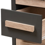 Load image into Gallery viewer, BAXTON STUDIO PANDORA MODERN AND CONTEMPORARY DARK GREY AND LIGHT BROWN TWO-TONE 4-DRAWER STORAGE CABINET
