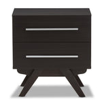 Load image into Gallery viewer, Baxton Studio Auburn Mid-Century Modern Espresso Brown Finished Wood 2-Drawer Nightstand
