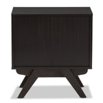 Load image into Gallery viewer, Baxton Studio Auburn Mid-Century Modern Espresso Brown Finished Wood 2-Drawer Nightstand
