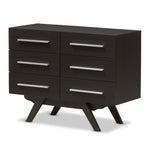 Load image into Gallery viewer, Baxton Studio Auburn Mid-Century Modern Espresso Brown Finished Wood 6-Drawer Dresser
