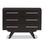 Load image into Gallery viewer, Baxton Studio Auburn Mid-Century Modern Espresso Brown Finished Wood 6-Drawer Dresser
