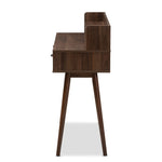 Load image into Gallery viewer, Baxton Studio Disa Mid-Century Modern Walnut Brown Finished 2-Drawer Desk
