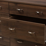 Load image into Gallery viewer, Baxton Studio Disa Mid-Century Modern Walnut Brown Finished 6-Drawer Dresser
