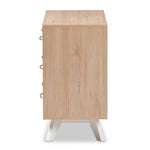 Load image into Gallery viewer, Baxton Studio Helena Mid-Century Modern Natural Oak And Whitewashed Finished Wood 6-Drawer Dresser
