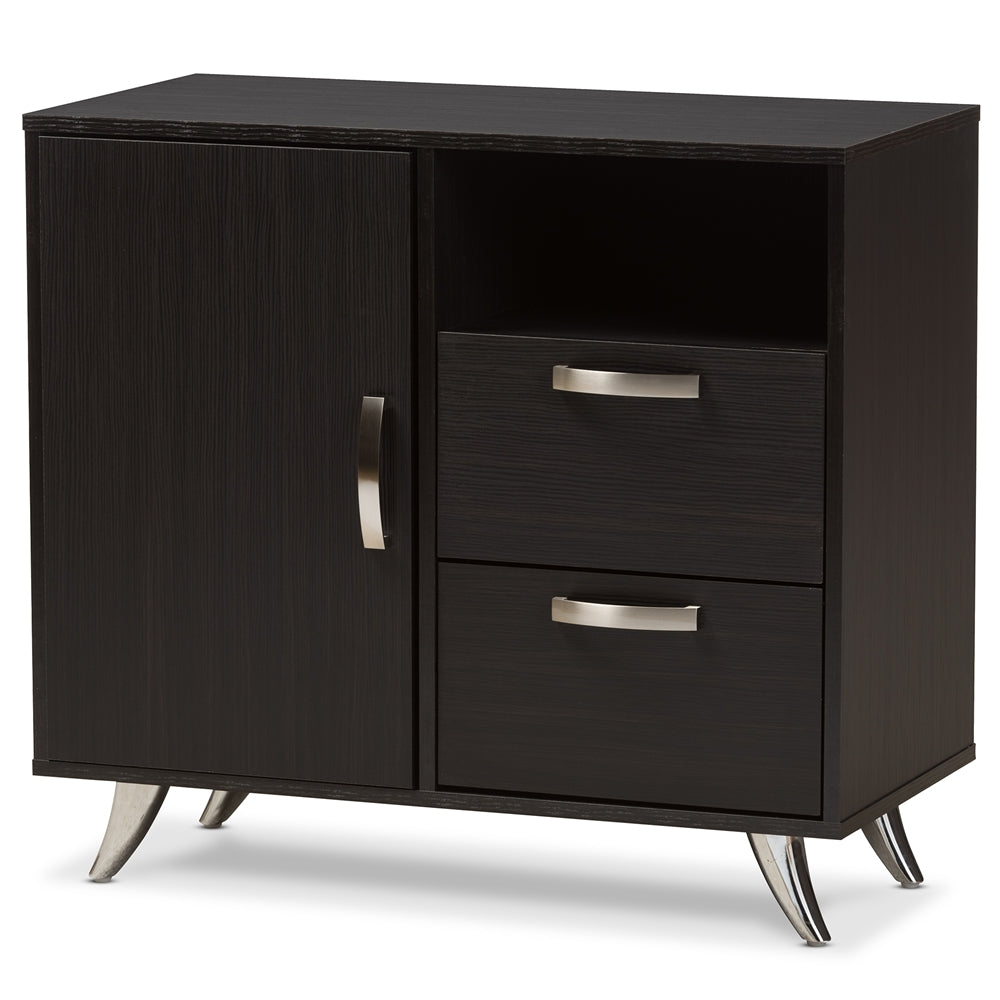 Baxton Studio Warwick Modern And Contemporary Espresso Brown Finished Wood Sideboard