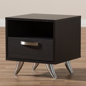 Baxton Studio Warwick Modern And Contemporary Espresso Brown Finished Wood End Table