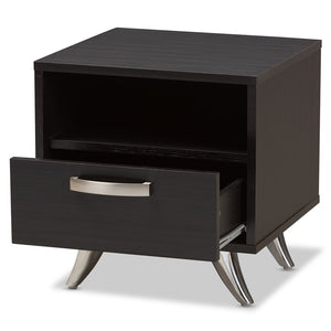 Baxton Studio Warwick Modern And Contemporary Espresso Brown Finished Wood End Table