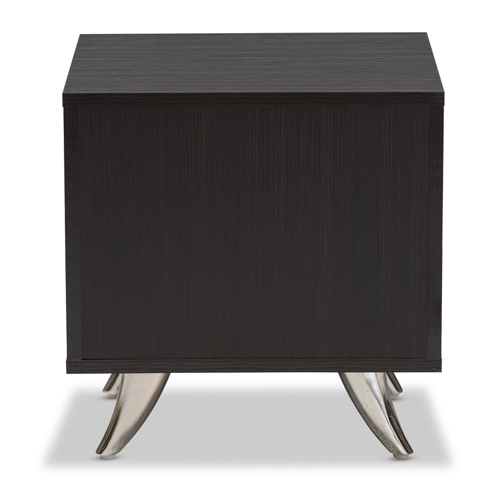 Baxton Studio Warwick Modern And Contemporary Espresso Brown Finished Wood End Table