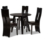 Load image into Gallery viewer, Baxton Studio Torin Modern And Contemporary Dark Brown Faux Leather Upholstered And Dark Brown Finished Wood 5-Piece Dining Set
