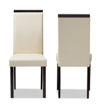 Load image into Gallery viewer, Baxton Studio Daveney Modern And Contemporary Cream Faux Leather Upholstered Dining Chair Set Of 2
