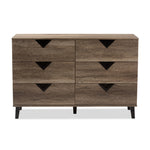 Load image into Gallery viewer, Baxton Studio Wales Modern And Contemporary Light Brown Wood 6-Drawer Dresser
