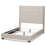 Load image into Gallery viewer, Baxton Studio Georgette Modern And Contemporary Light Beige Fabric Upholstered Queen Size Bed
